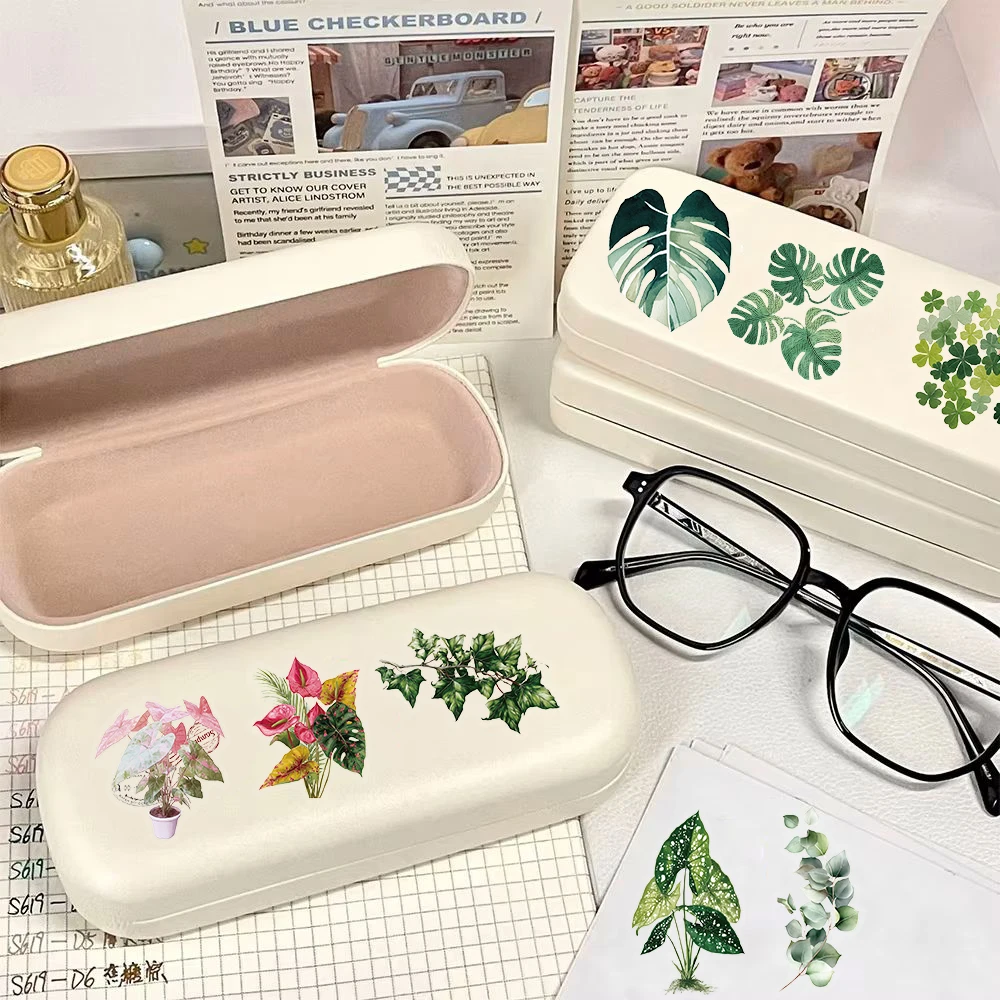 50PCS Green Plant Workshop Print Sticker Nostalgia Home Fridge Water Cup DIY Phone Living Room Luggage Gift Sketchbook Sticker
