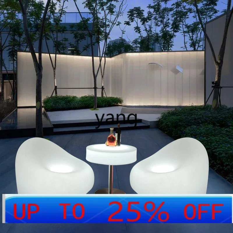 LMOutdoor Luminous Beach Chair Round Apple Table Chair KTV Booth Coffee Table Sofa Stool