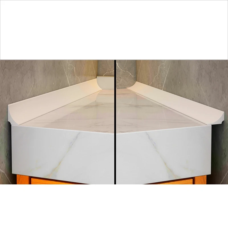Barriera dell'acqua del Silicone della striscia di sostegno dell'acqua per la barriera dell'acqua del lavandino per il bagno per il controsoffitto della cucina bianco lungo 60cm