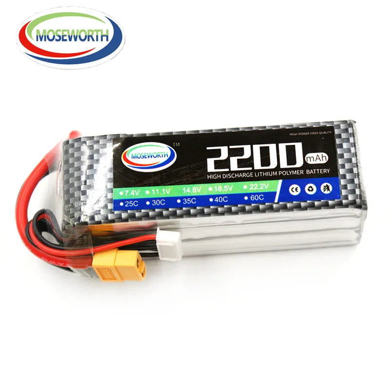 High Quanlity Lipo Battery 14.8V 4S 2200mAh 25C  MAX 50C For RC Quadcopter Truck Drone parts battery 14.8 V 4S Lipo T XT60 Plug