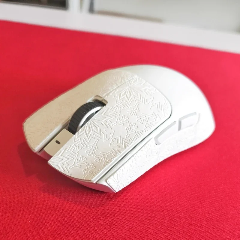 1 Set Mouse Anti Slip Grip Tape For Razer Viper V3 Pro Non-Slip Anti Sweat Sticker Snowflake Texture Polyurethane 0.45mm