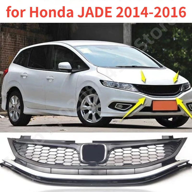 

ABS Chrome Front Bumper Upper Radiator Grille Grill Fit for Honda JADE 2013-2018 1PC Racing Grills