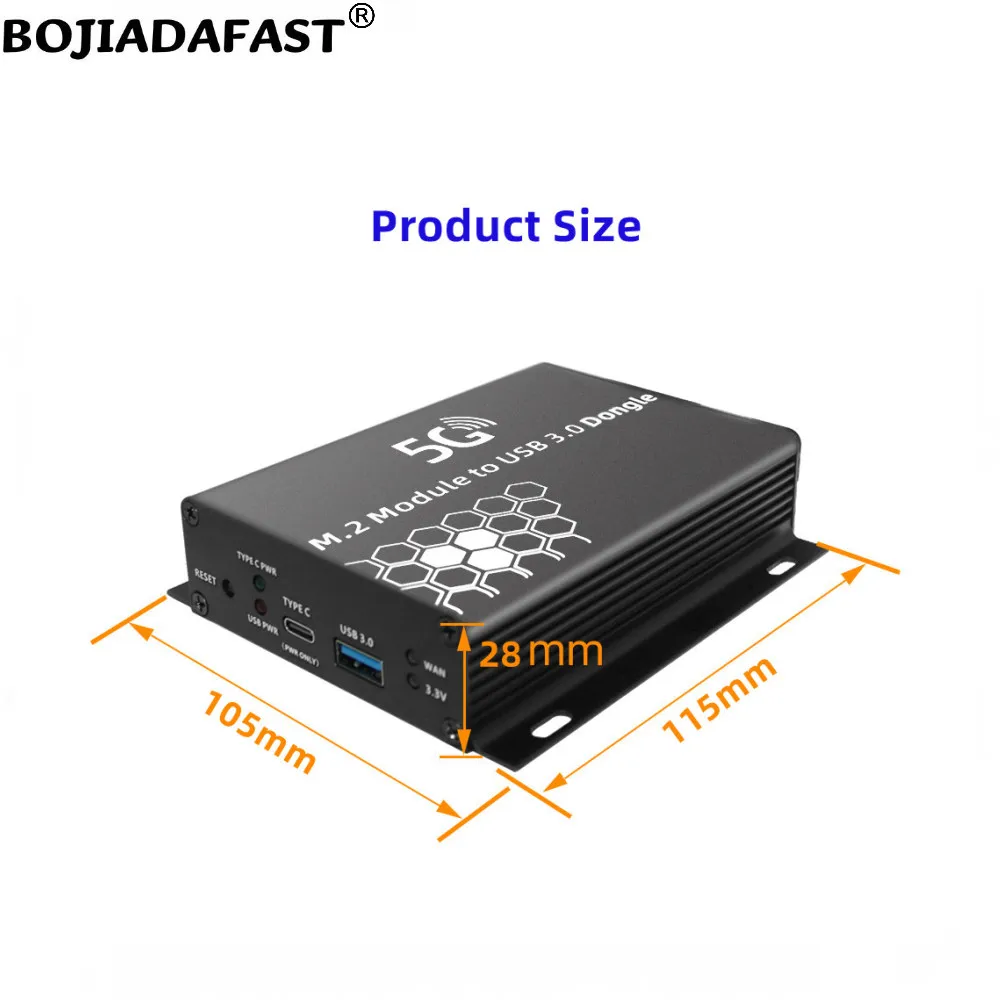 5G 4G LTE WWAN Modem Module USB 3.0 Connector To NGFF M.2 Key-B Wireless Adapter Card 1 SIM Slot With 4 Antenna & RPM4500 Fan