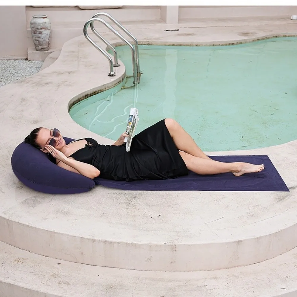 

Надувной пляжный коврик из ПВХ: портативный, влагостойкий, удобный складной шезлонг для кемпинга и пляжных вечеринок