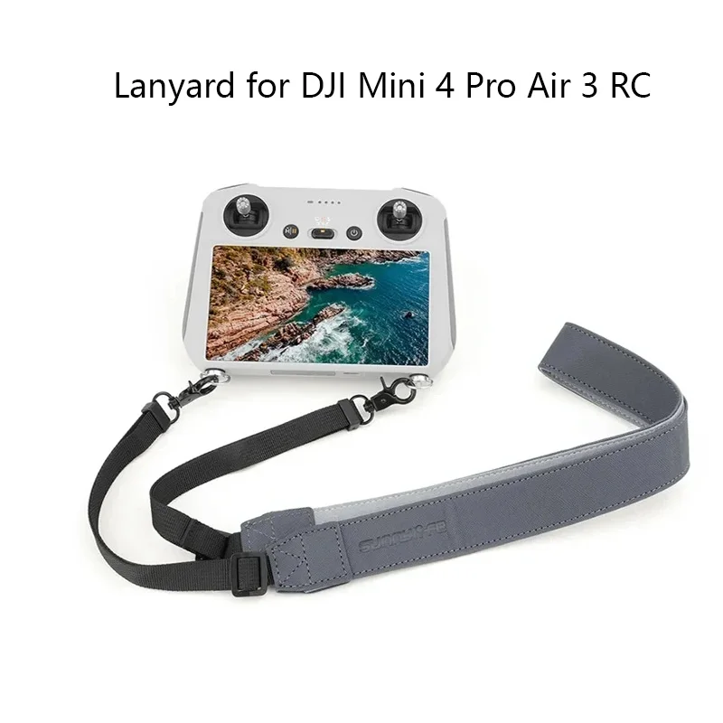 Lanyard for DJI Mini 4 Pro Air 3 RC 2 3Pro RC Remote Controller Neck Strap Tempered Glass Film Buckle Hanging Shoulder Sling