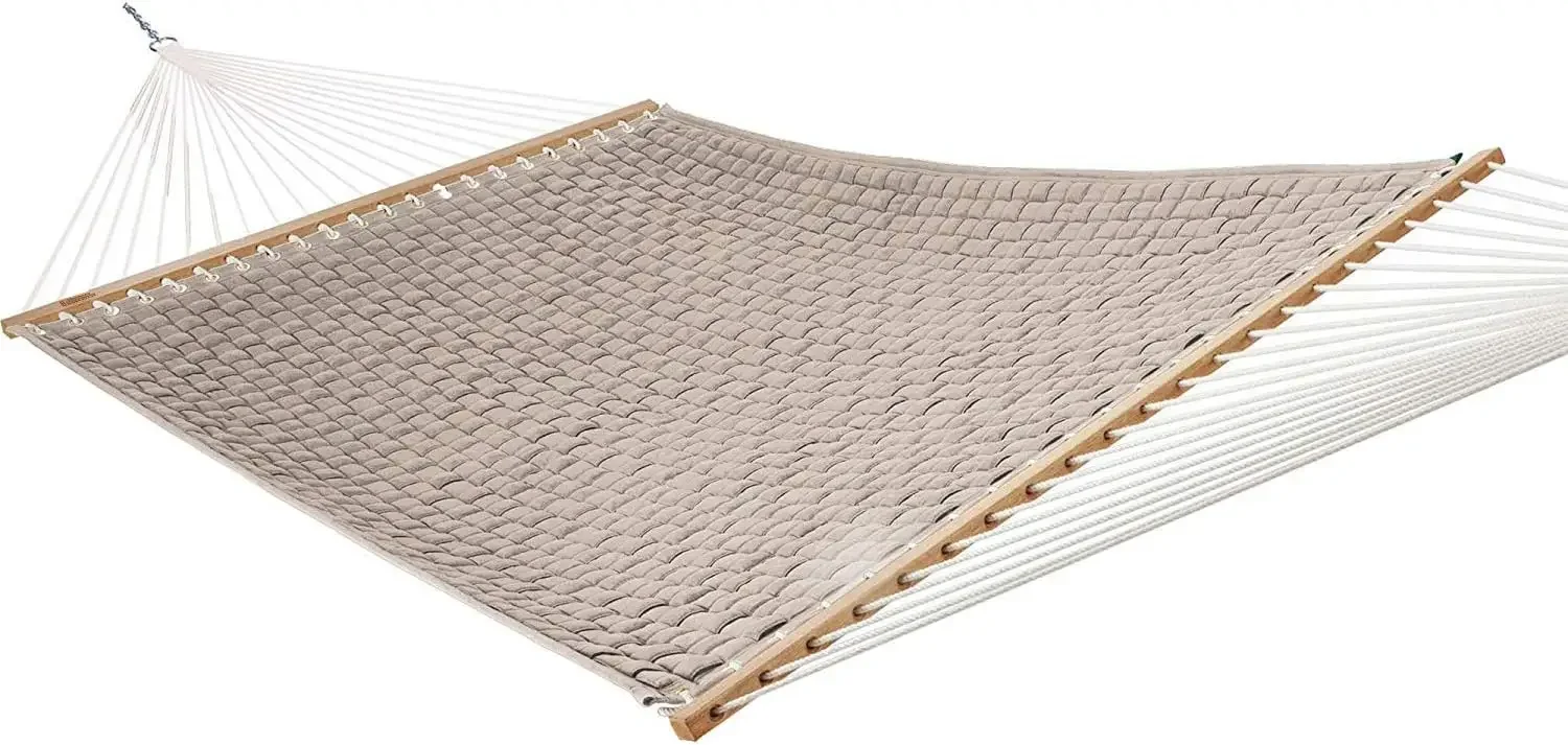 

Antique Beige Soft Weave Hammock - Handcrafted in the USA with Free Extension Chains & Tree Hooks