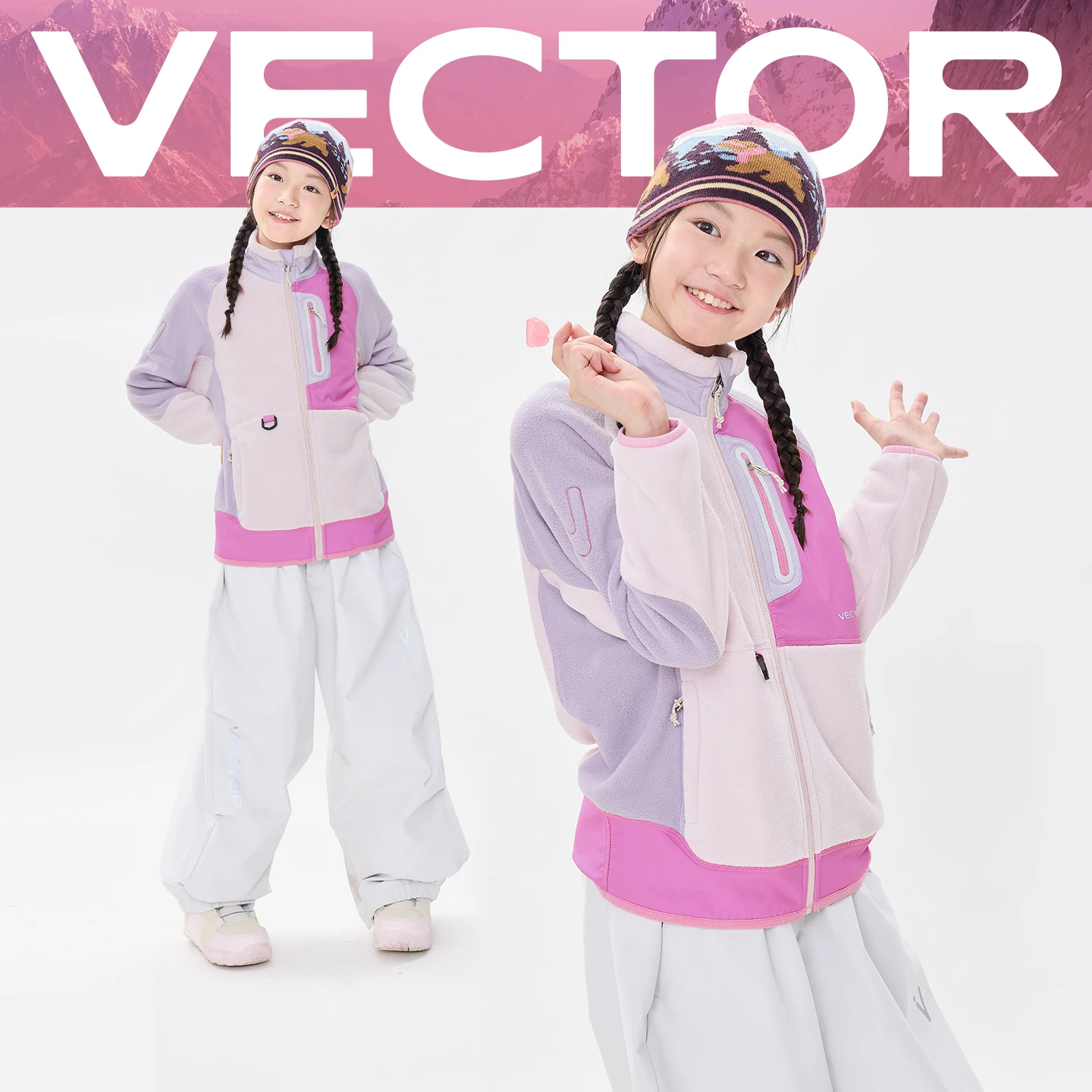 Winter Clothing Vector - VECTOR Dziecięca kurtka polarowa dla chłopców