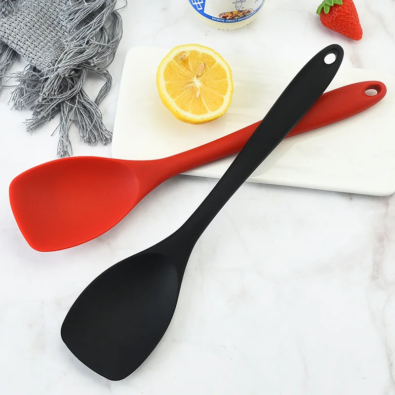 Heat-Resistant Silicone Cooking Spatula Leak-Proof Shovel for Omelette Fried Fish Kitchen Gift Set with Other Cooking Tools