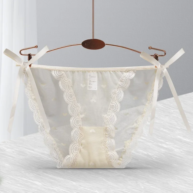 Women's underwear, women's cotton, antibacterial crotch, breathable, summer lace, Japanese girls, ice silk briefs