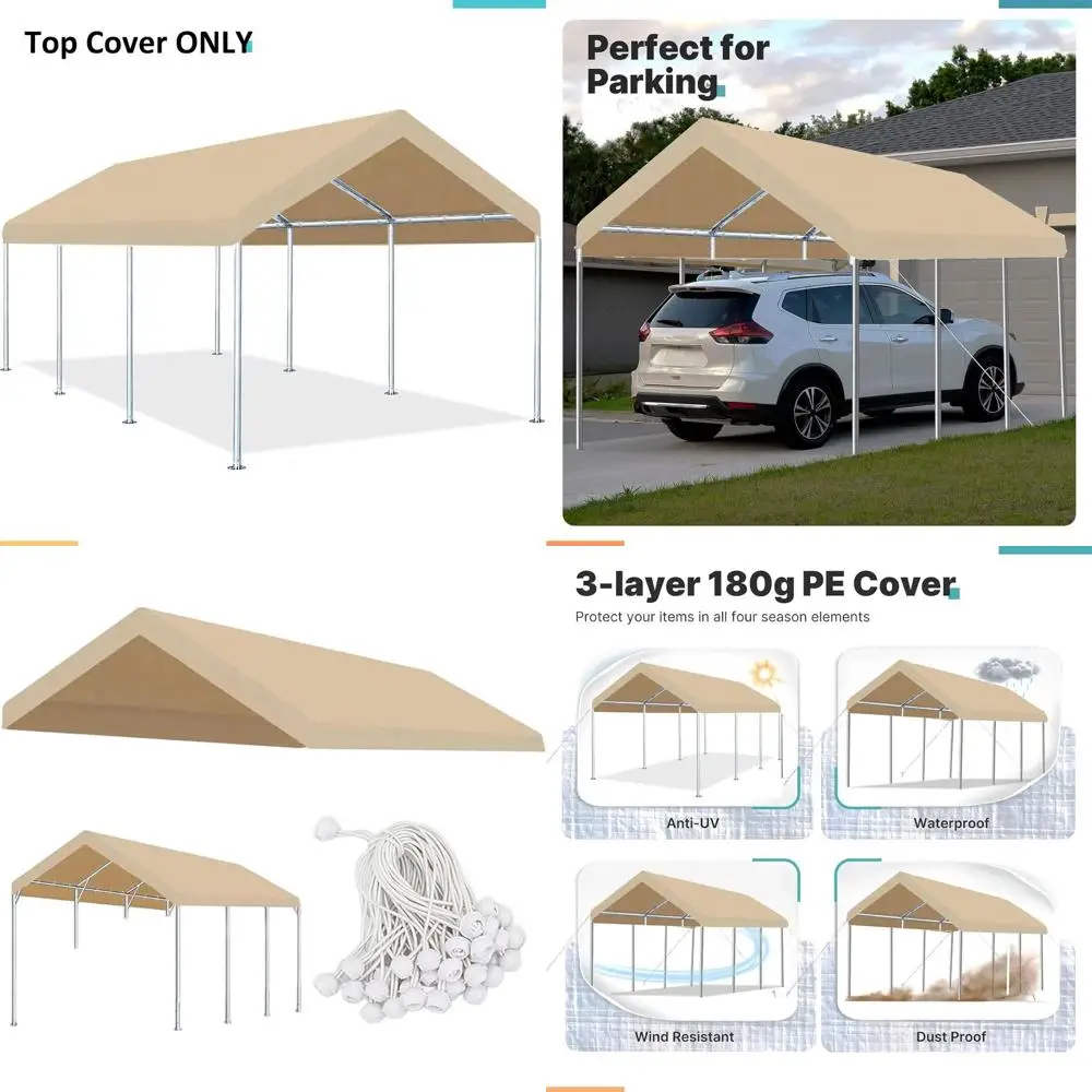 

Сменный тент-навес для автомобильного навеса/гаража 12' x 20' с эластичными шнурами