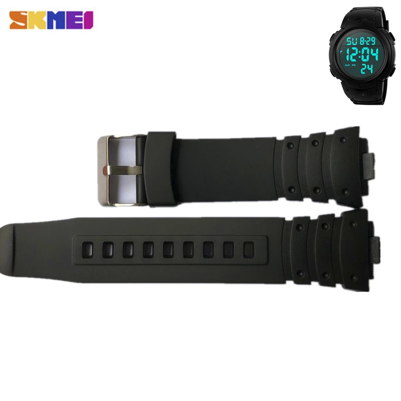 1 Set  Sports Watch Accessories for Skmei 1068 1301 1560 1231 Plastic Wristband Adjustable Replacement Watch Strap Band