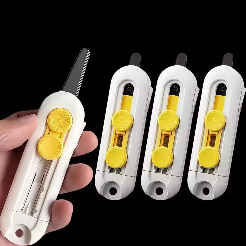 Magnetic Mini Box Cutter Portable Paper Cutter Cute Folding Knife Pocket Knife Replaceable Blade for Opening Envelope Carton