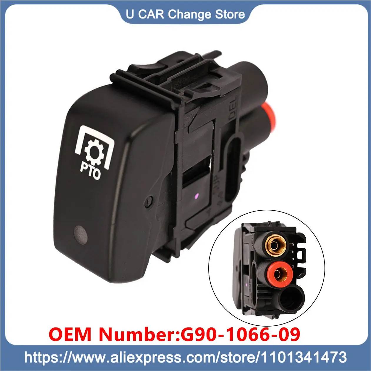 

Замена переключателя управления воздушным электрическим клапаном для Kenworth PTO G90-1066-09, кнопка переключения управления пневматическим электрическим клапаном