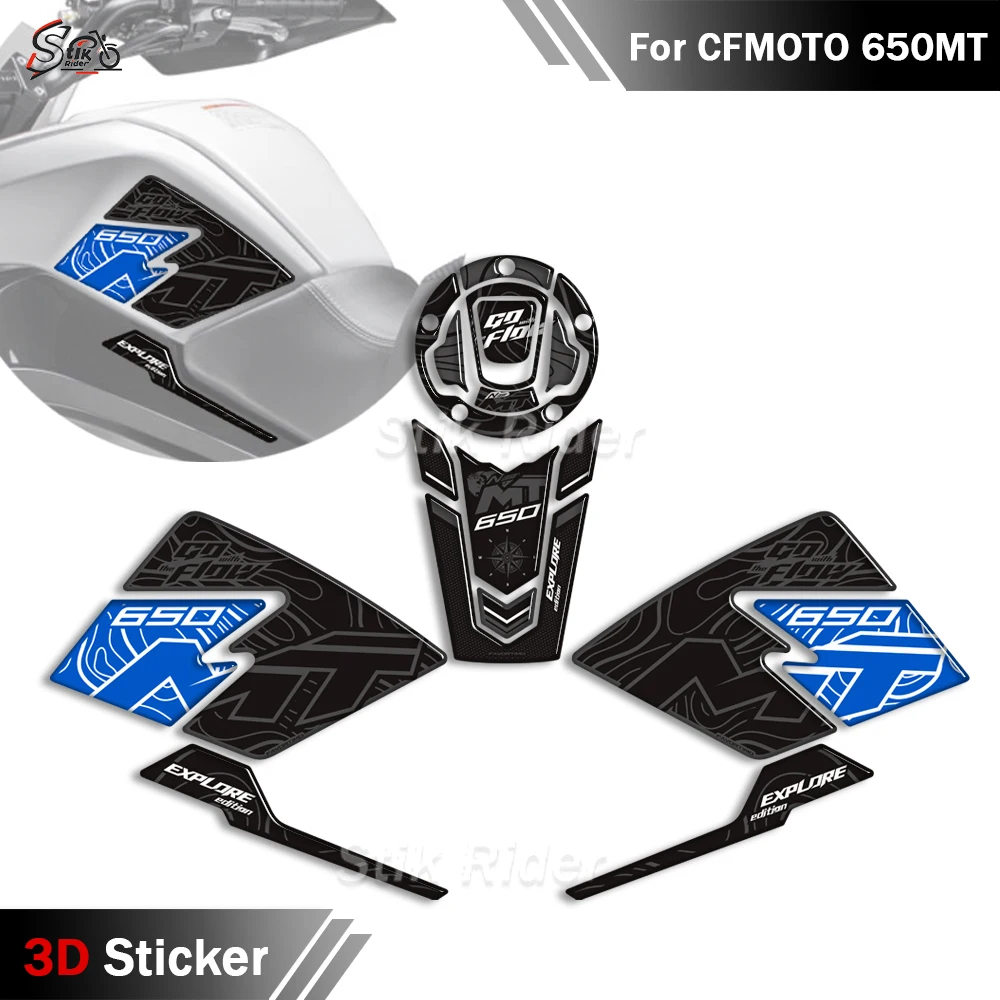 

Motorcycle Fuel Tank Sticker Anti Slip Side Gas Knee Grip Protection Decal Waterproof Accessories For CFMOTO mt 650 650MT 650mt