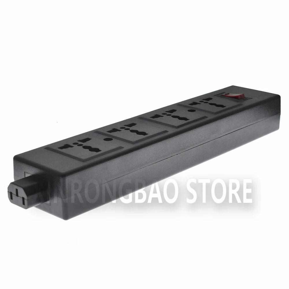 PDU IEC 320 power strip 4 Unit Universal output socket Network Cabinet Rack Switch 250v 13A IEC-C14 port Hanging socket Extender