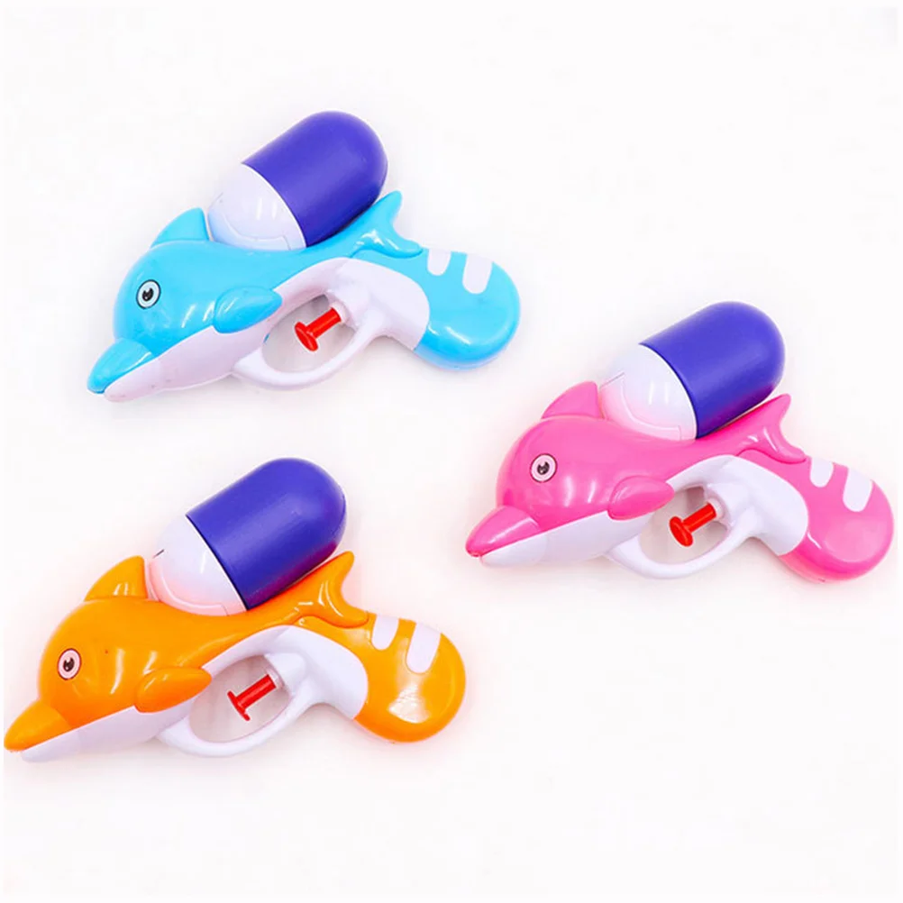 3Pcs Mini Water Gun Cartoon Dolphin Shape Squirt Fun for Kids Beach Playground Party Summer Gift Kids Toy