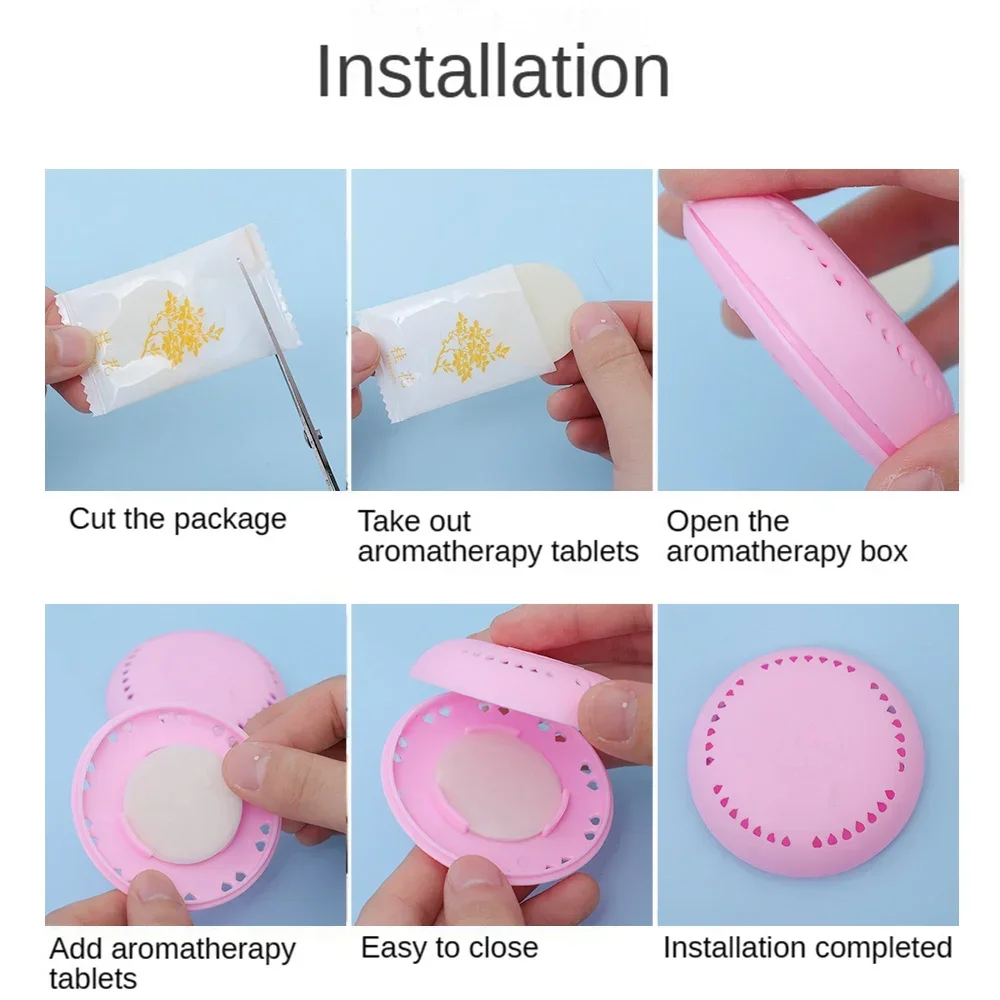 5/1Pcs Toilet Aromatherapy Fragrance Lasting Solid Air Freshener For Wardrobe Car Household Round Air Fresher Bathroom Supplies