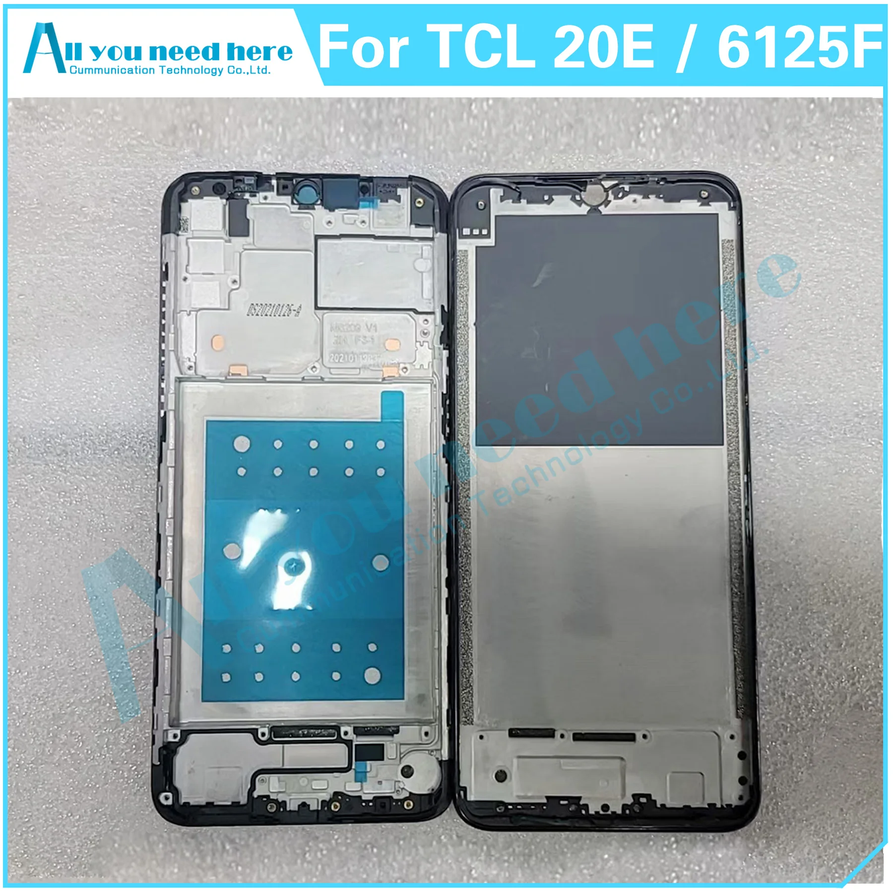 For TCL 20E 6125 6125F Middle Frame Plate Housing Board LCD Support Mid Faceplate Bezel Front Frame Repair Parts Replacement