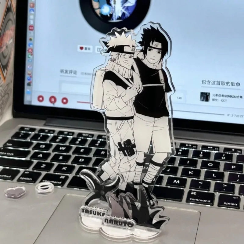 

Naruto Acrylic Uchiha Sasuke Ornament Anime Action Figure Car Desktop Decoration Model Toy Birthday Christmas Naruto Fans Gifts