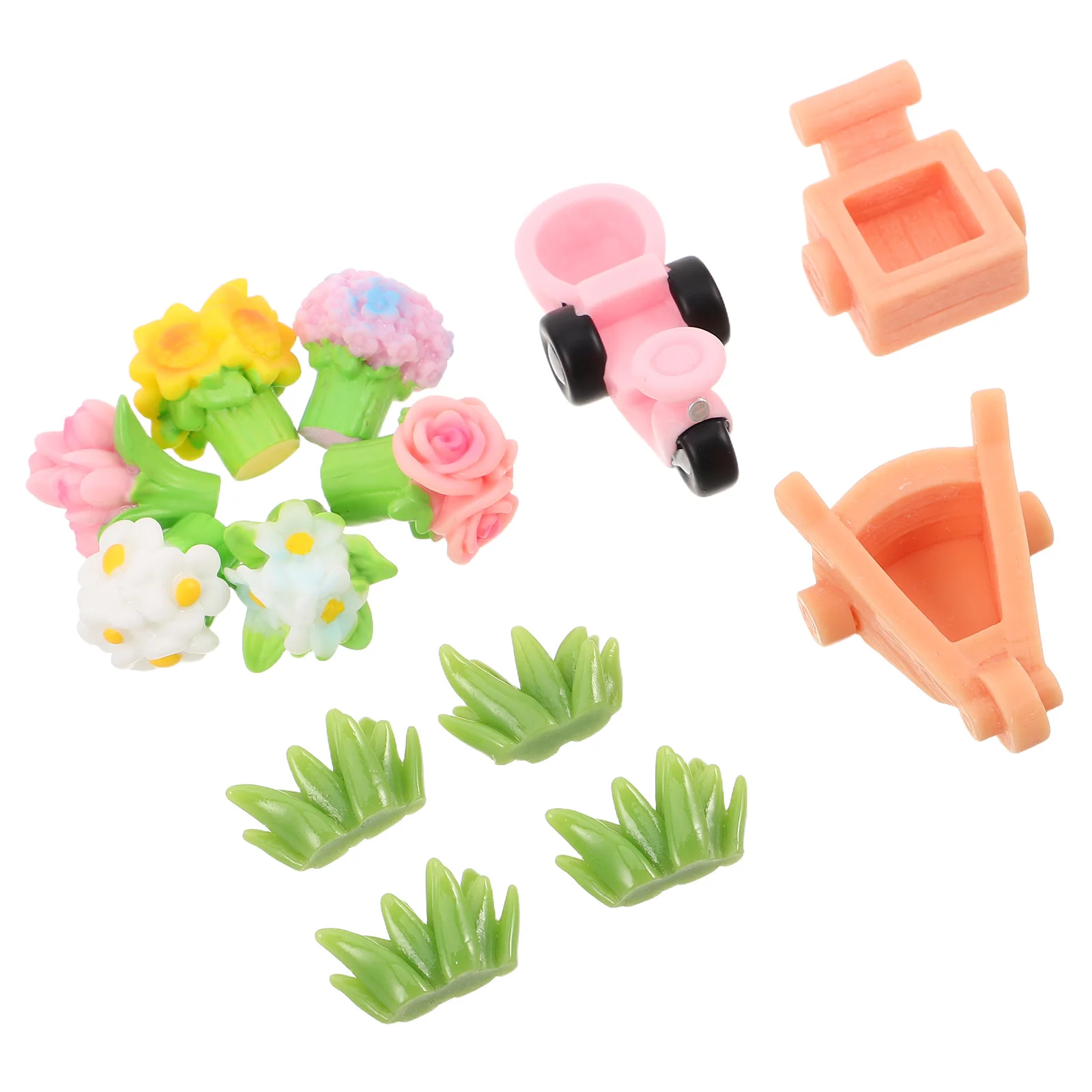 

22 Pcs Decor Mini Simulated Bouquet Faux Flower for Crafts Artificial Arrangement Desktop Decoration Simulation Trolley Flowers