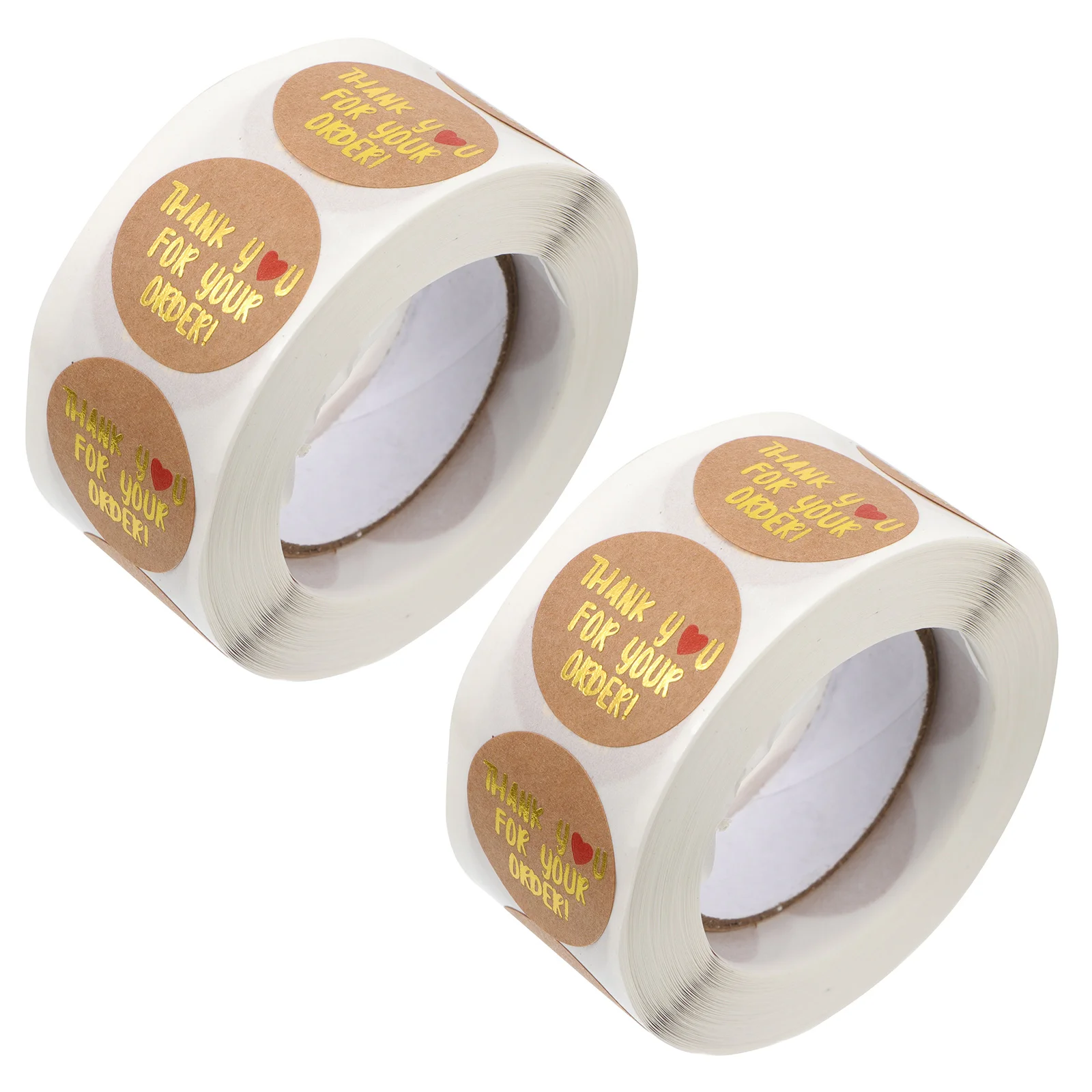 

Thank You Label Sticker Sealing for Gift Wedding Circle Tabs Brown Paper Envelope Creative Design