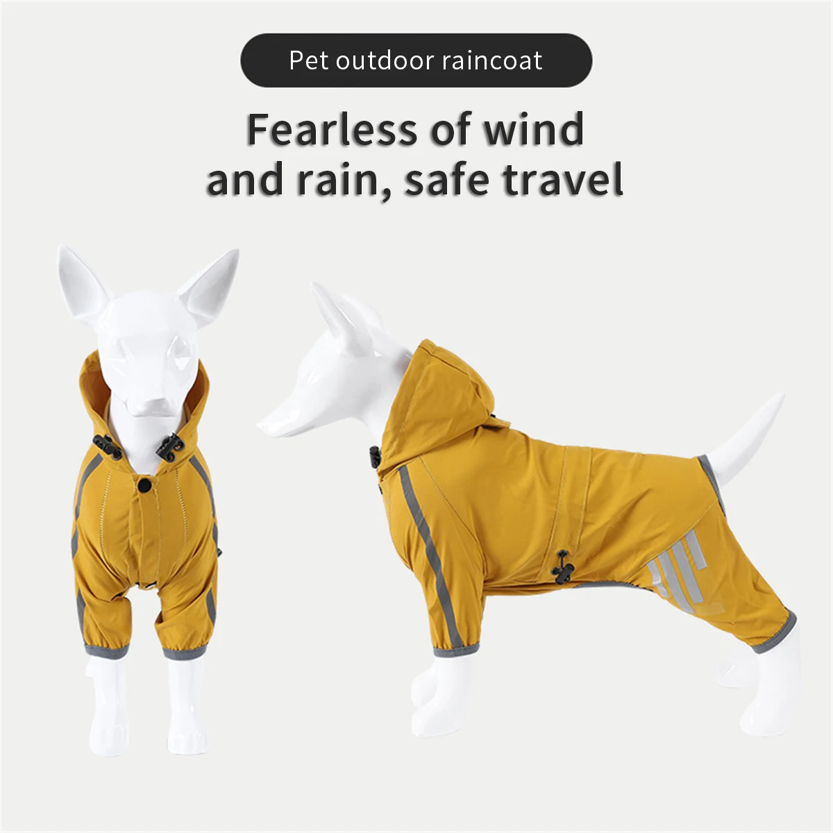 Pet Dog Raincoat The Dog Face Pet Clothes Jumpsuit Waterproof Dog Jacket Dogs Water Resistant Clothes for Dogs Pet Coat