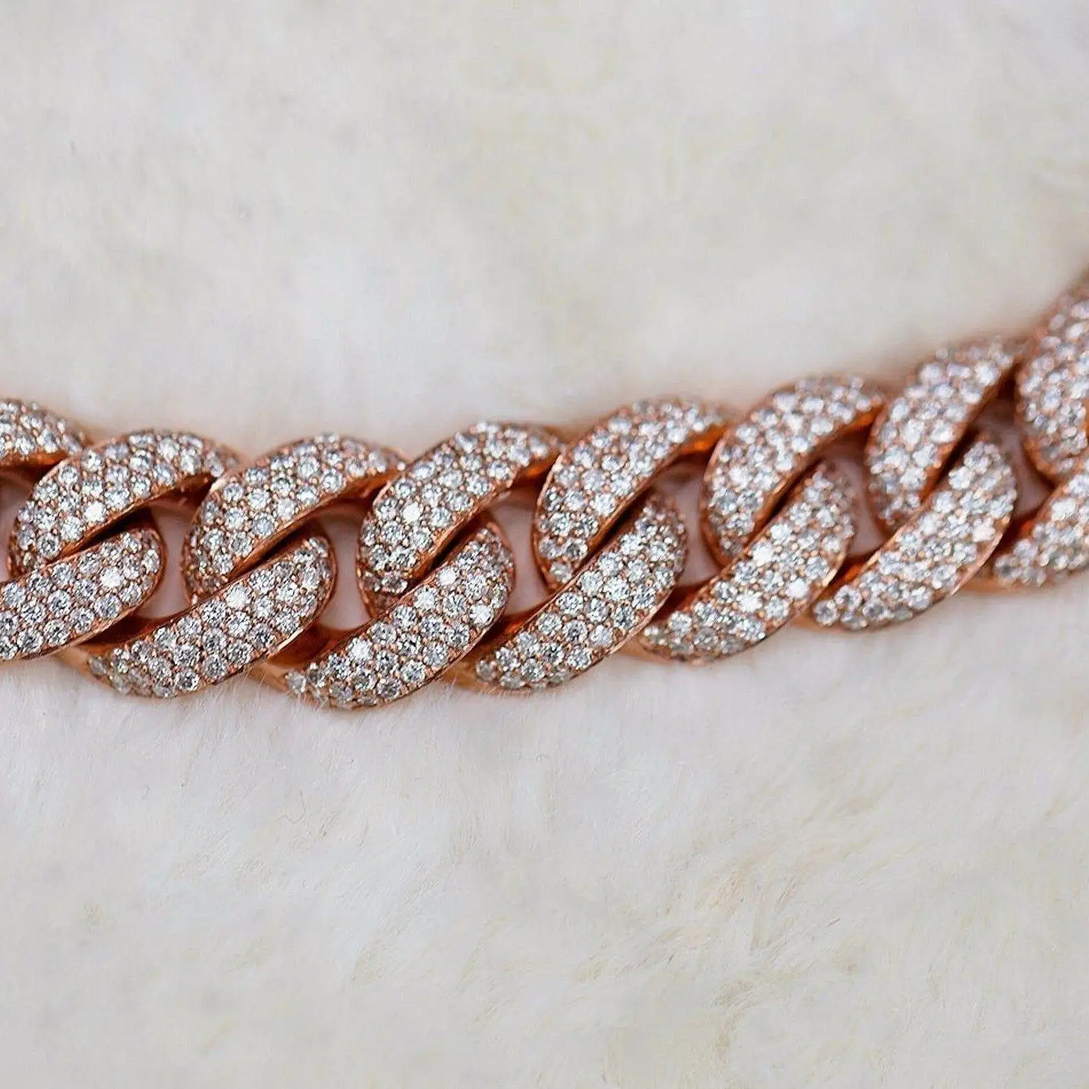 HOUSE 925 .SRADAM Sterling Silver Gold Plated Moissanite Claw Setting Cuban Link Chain Custom Luxury Hip Hop Fashion Necklace