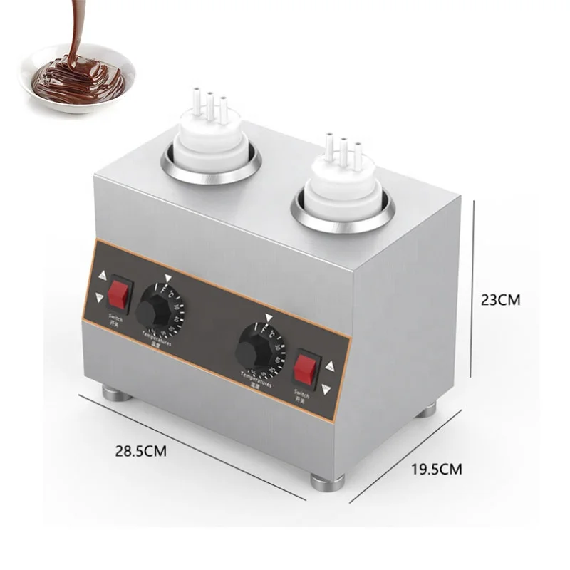 Commercial Electric 320W Chocolate Squeeze Bottle Two Bottle Sauce Warmer Machine