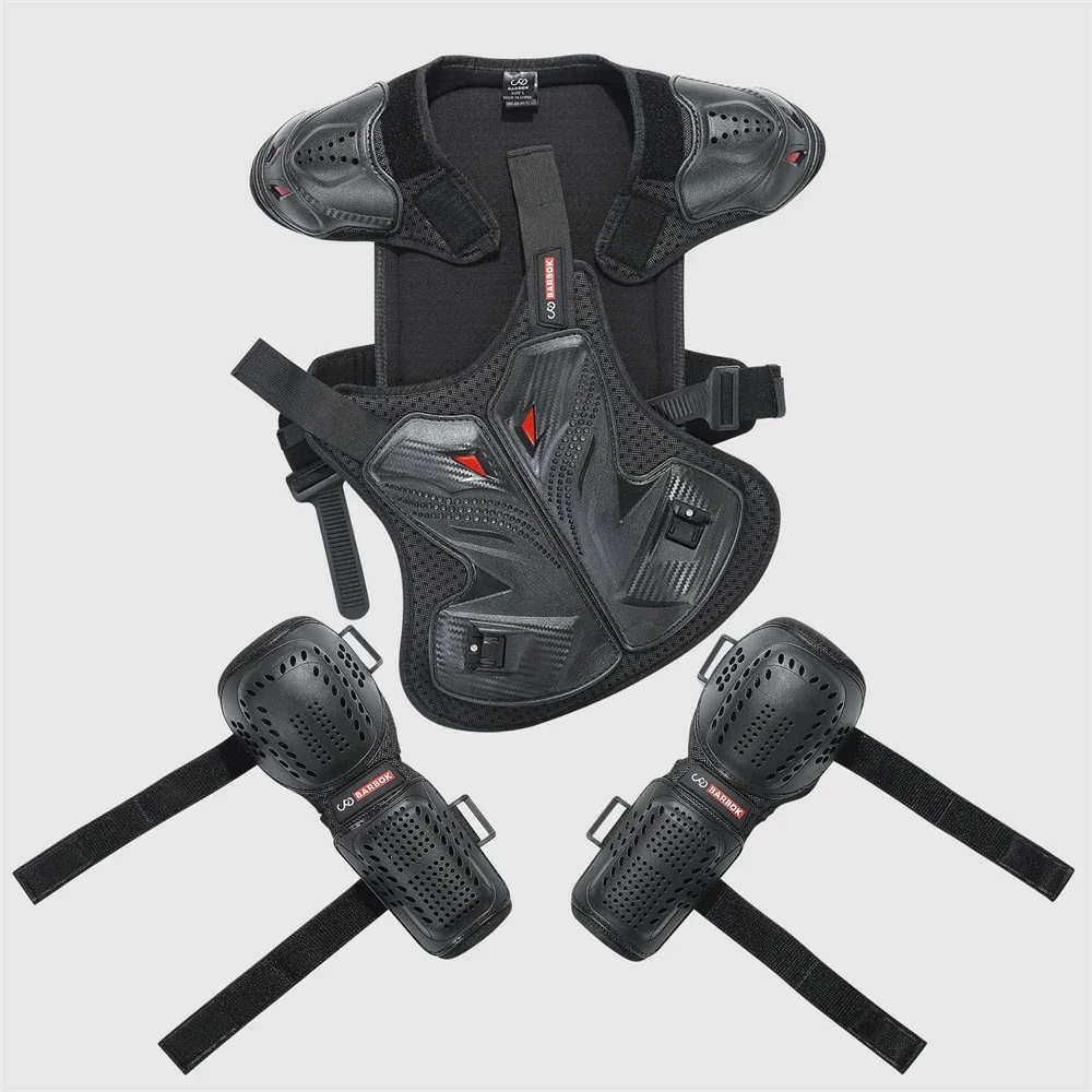 Children's Body Armor Riding Motorcycle Armor Skiing Kids Chest Back Protection Knee Pads Sports Protective Gear