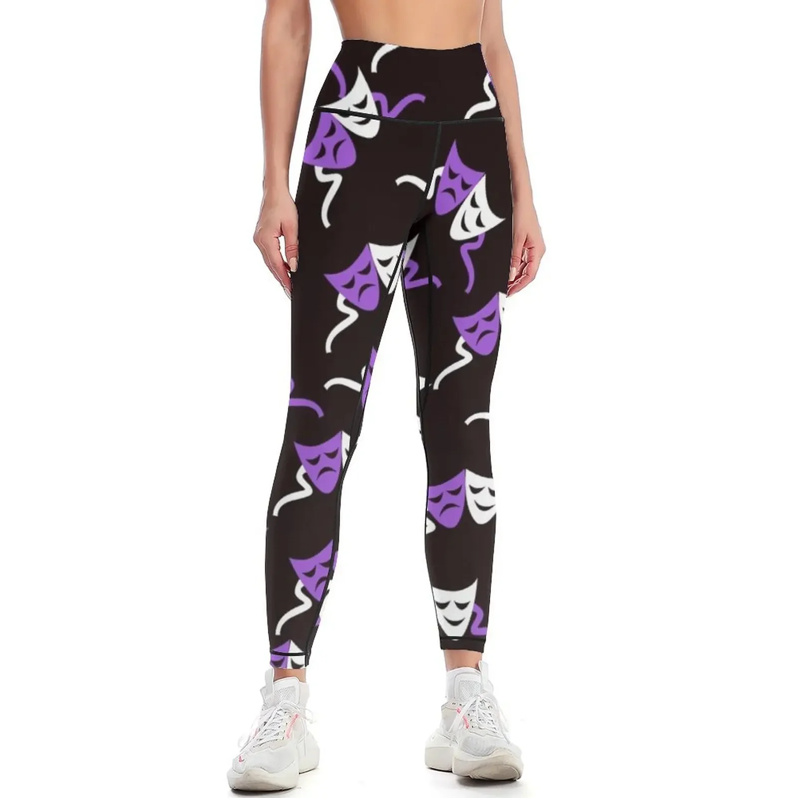 

Theatre Masks Pattern Leggings Fitness woman legging pants raises butt harem pants Women's tights Womens Leggings