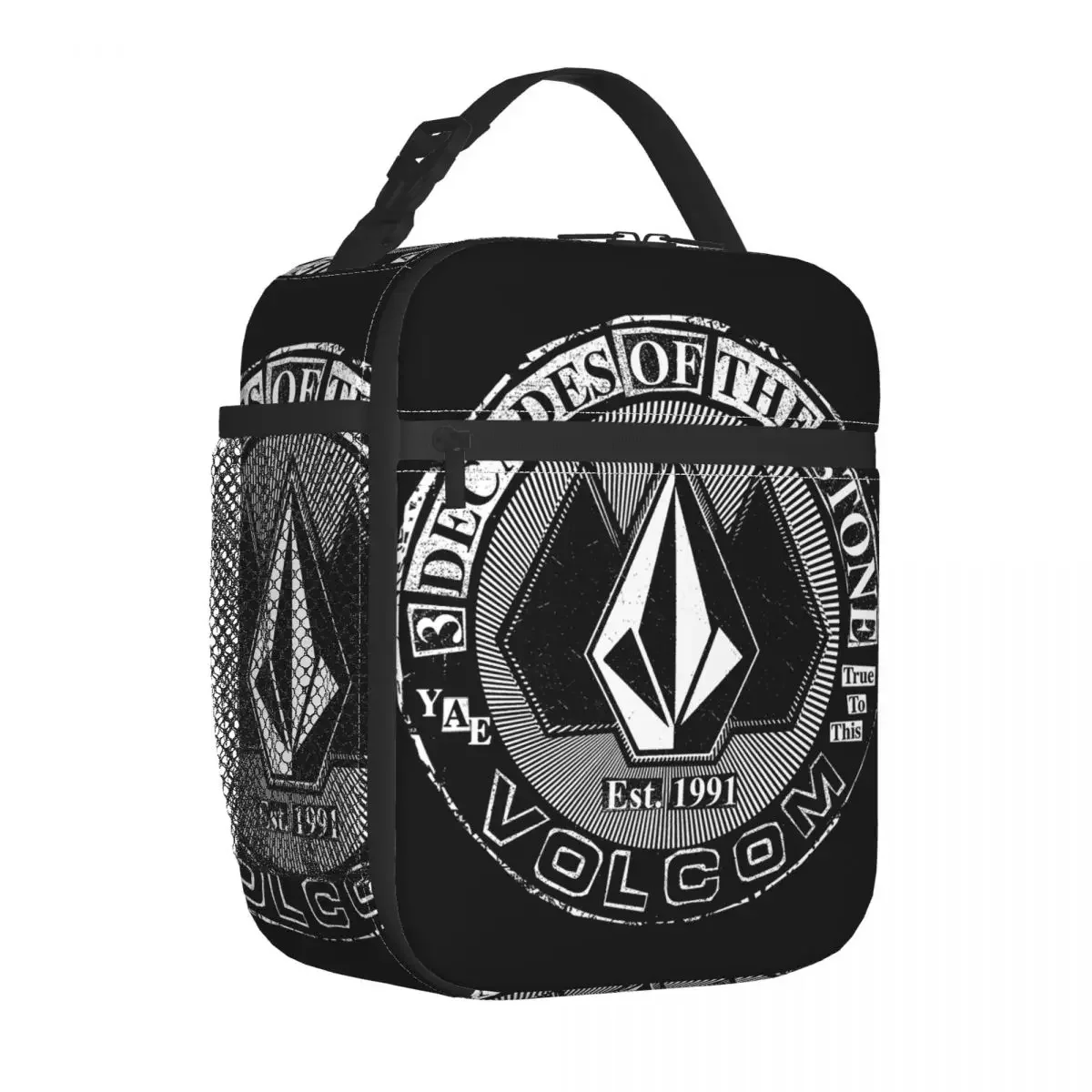 Volcoms Logo Insulated Lunch Bags for School Office Leakproof Thermal Cooler Bento Box Women Kids