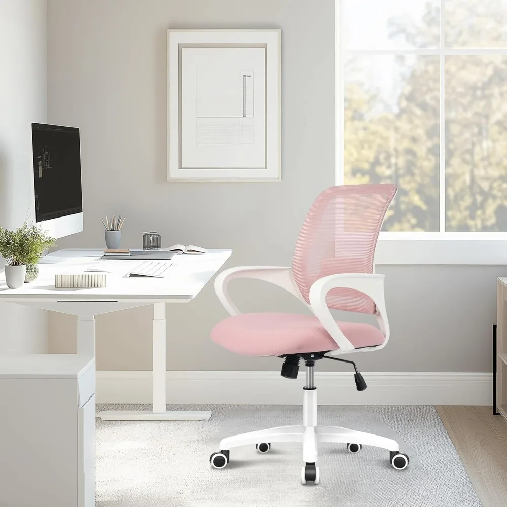 كرسي مكتب شبكي مريح مع دعم قطني، ارتفاع قابل للتعديل، عجلات دوارة لراحة مكتب الدراسة المنزلية #6