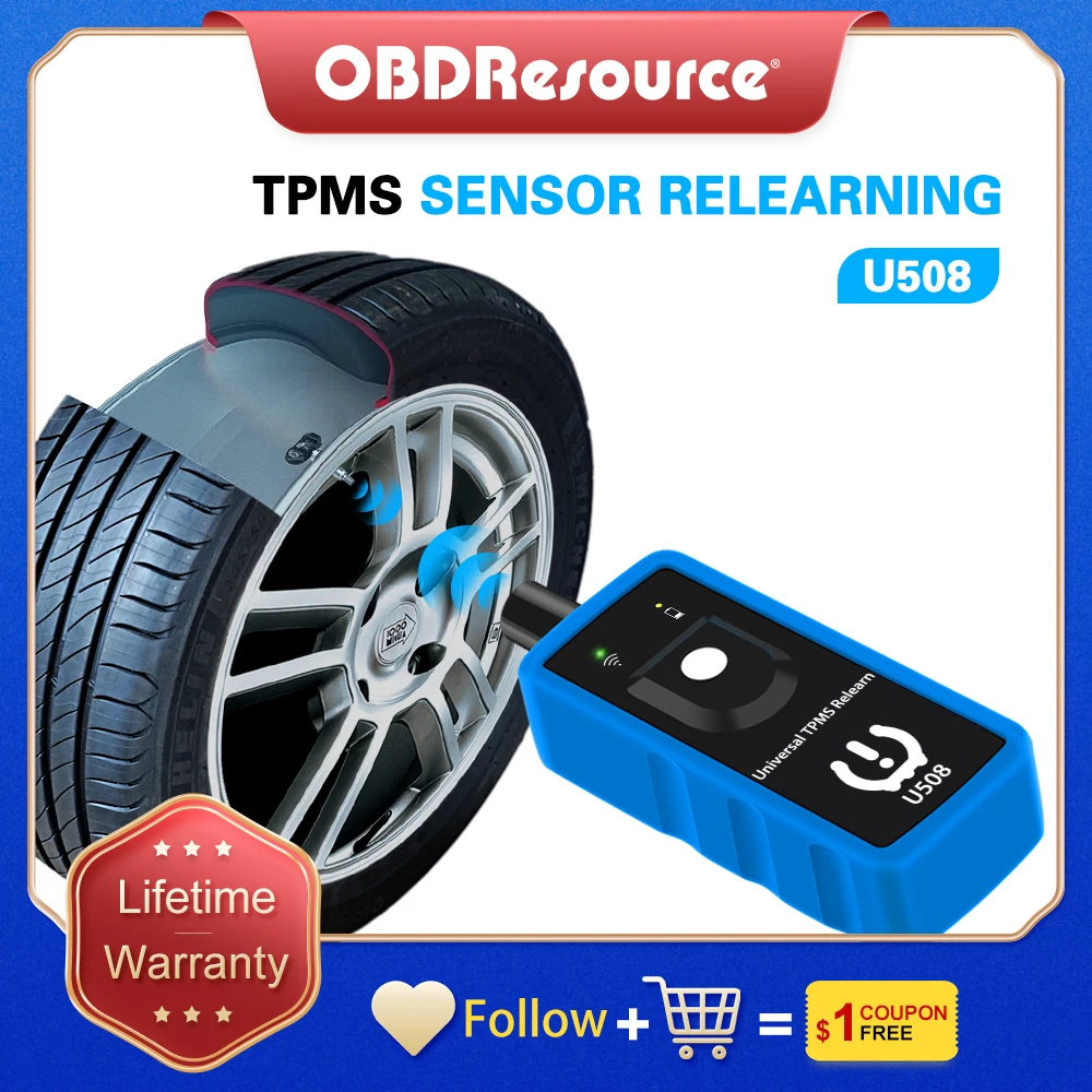 OBDResource Universal Car TPMS Reset Tool Car Tire Pressure Monitoring Sensor Tool U508 for Ford Opel BMW Jeep GMC Chevrolet