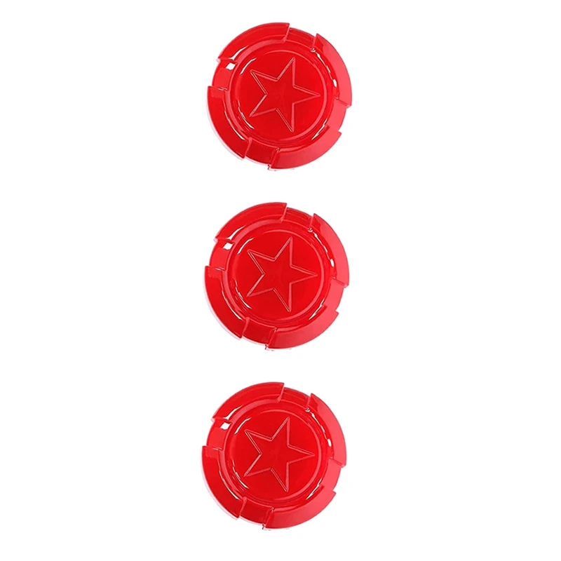 Door Key Jack Trim Cover Pentagram Replacement Accessories For 1997-2022 Jeep Wrangler TJ JK JL & Gladiator JT Red