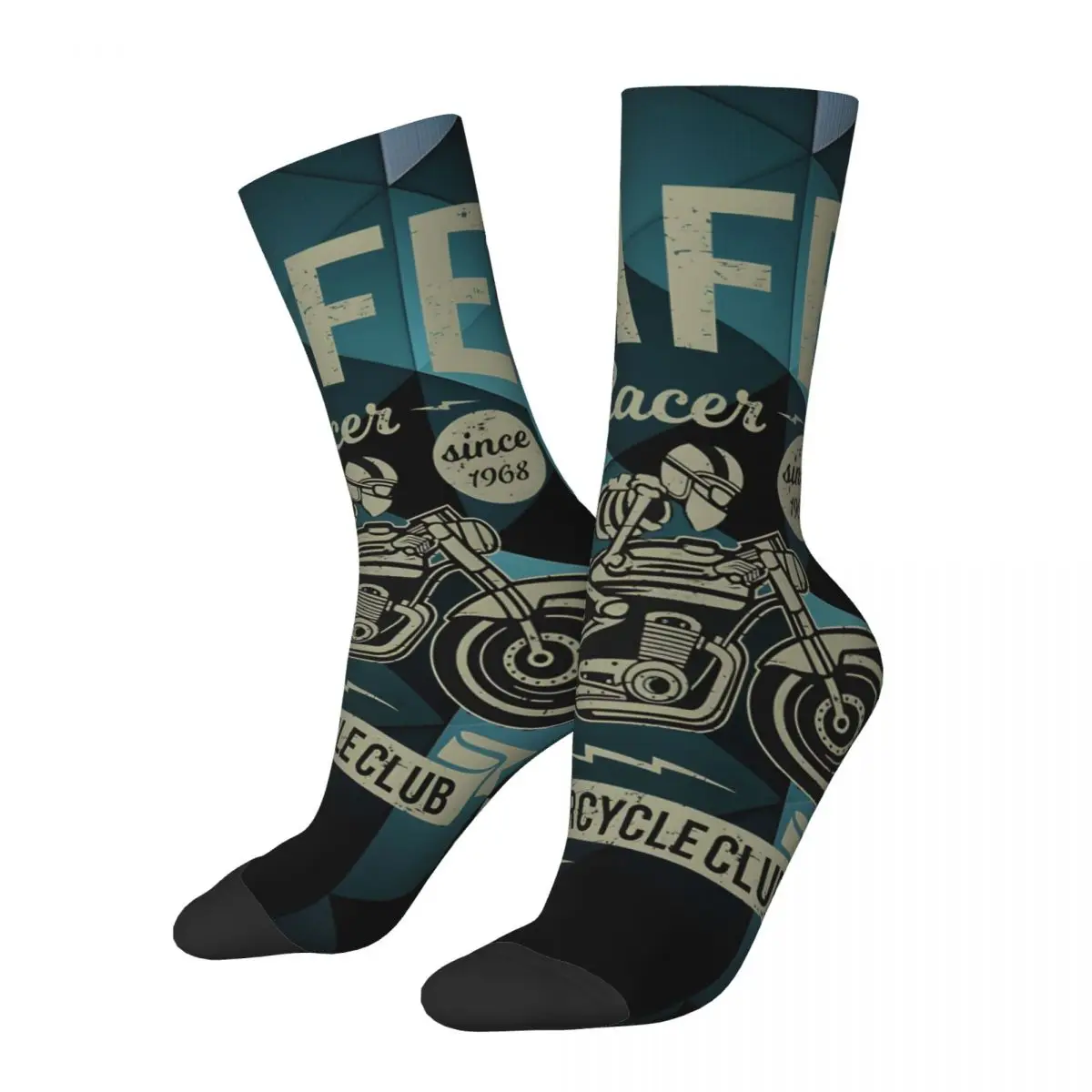 

Speed Motorcycle Men's Socks Vintage Harajuku Cafe Racer Street Style Novelty Casual Crew Sock