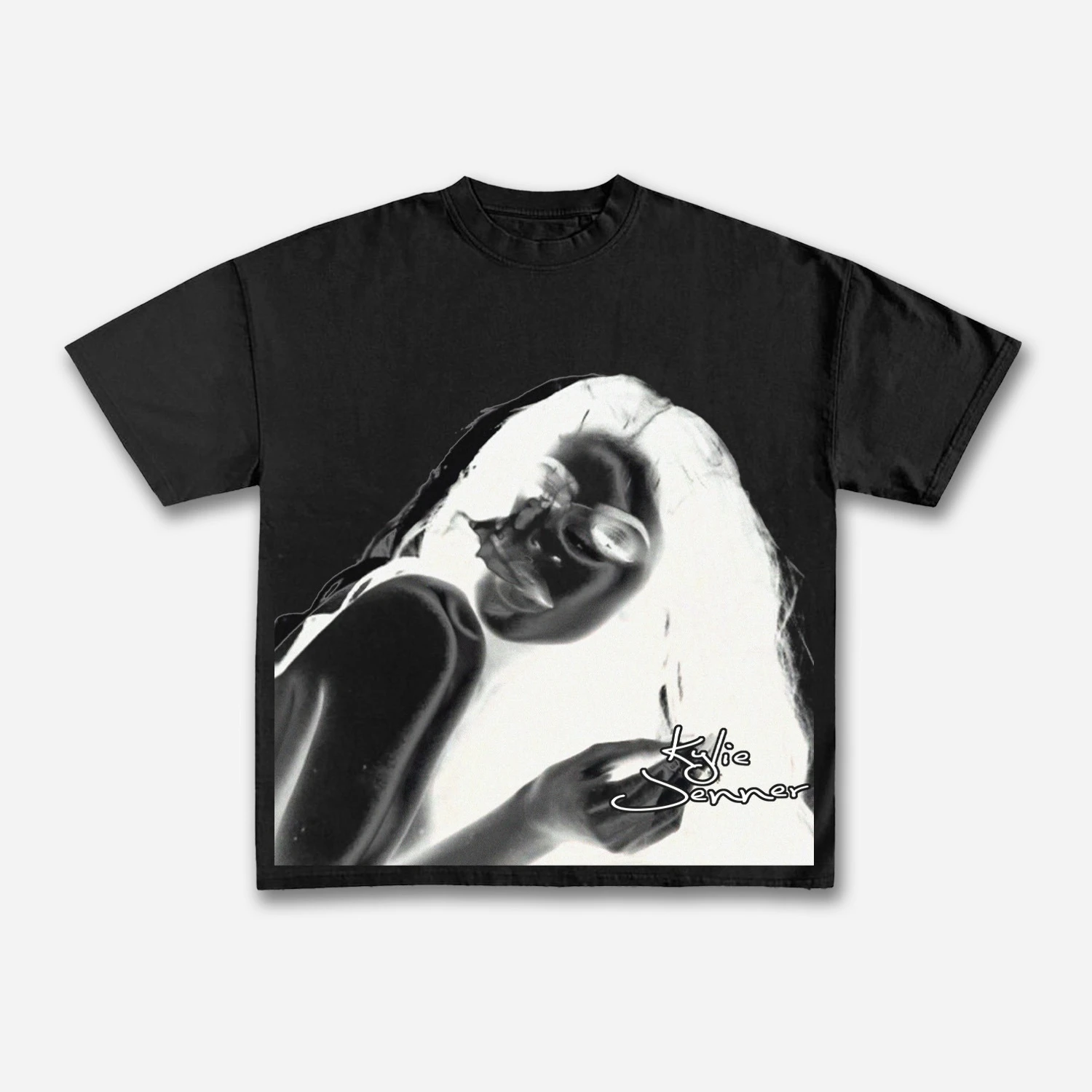 Kylie Jenner Portrait Graphic Retro Print T-Shirt Men Women Y2K Short Sleeves Vintage Streetwear Women Summer Casual Tee Tops