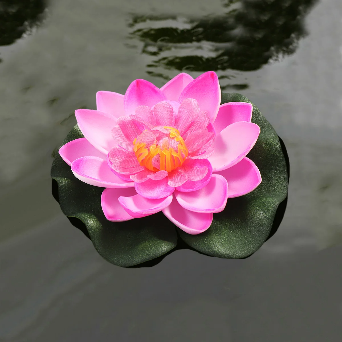 5Pcs Artificial Floating Water Lily EVA Lotus Flower Pond Decor 10cm (Red/Yellow/Blue/Pink/Light Pink)