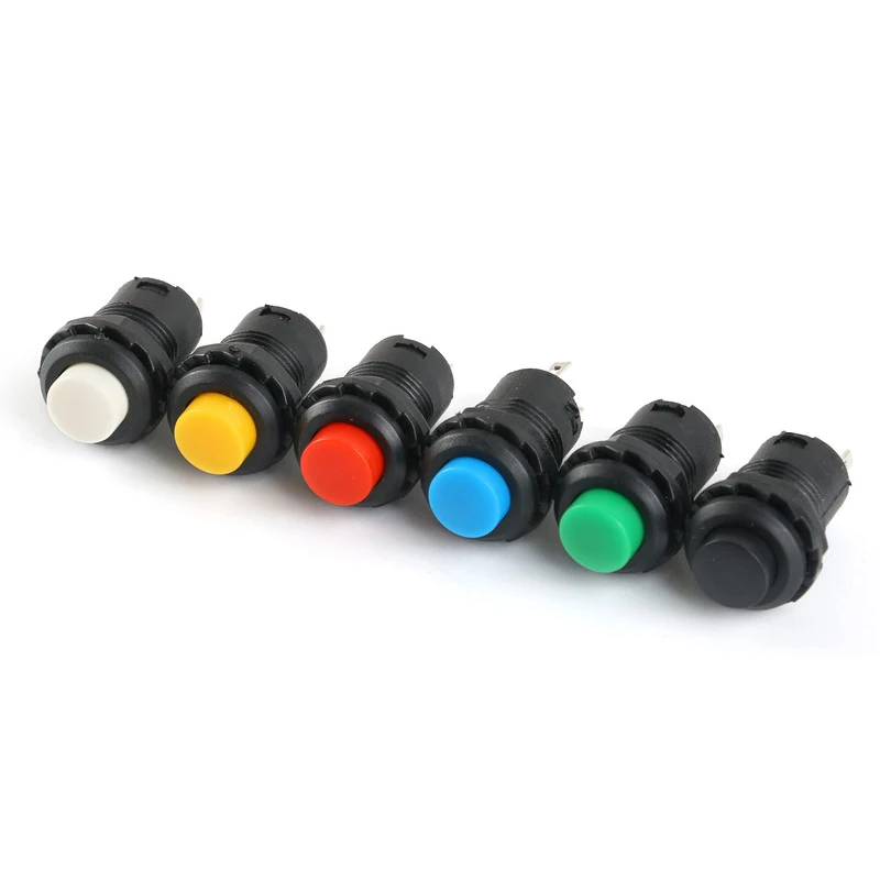 5-10Pcs DS-428/427/425/426 Self-Lock/Momentary Pushbutton Switches 12mm OFF- ON Push Button Switch Reset 3A/125VAC 1.5A/250VAC