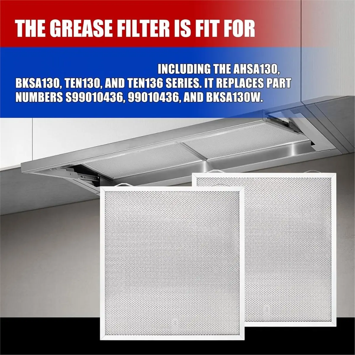 

Сменный жироулавливающий фильтр для вытяжки, алюминиевая сетка, для серий S99010436, 99010436, BKSA130