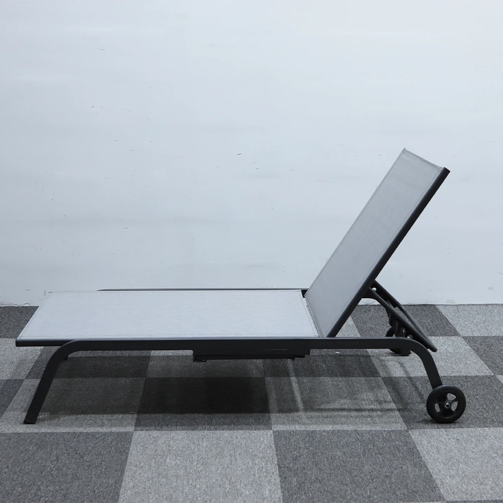 Gartenmöbel Chaiselongue Stühle Set Hotel Strand Daybed Poolstuhl mit Beistelltisch im Freien