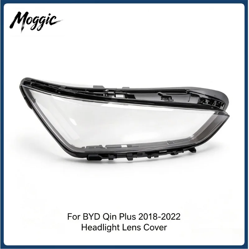 Moggic Headlight Lens Cover For BYD Qin Plus 2018-2022 Clear Transparent Headlamp Outer Shell Replacement