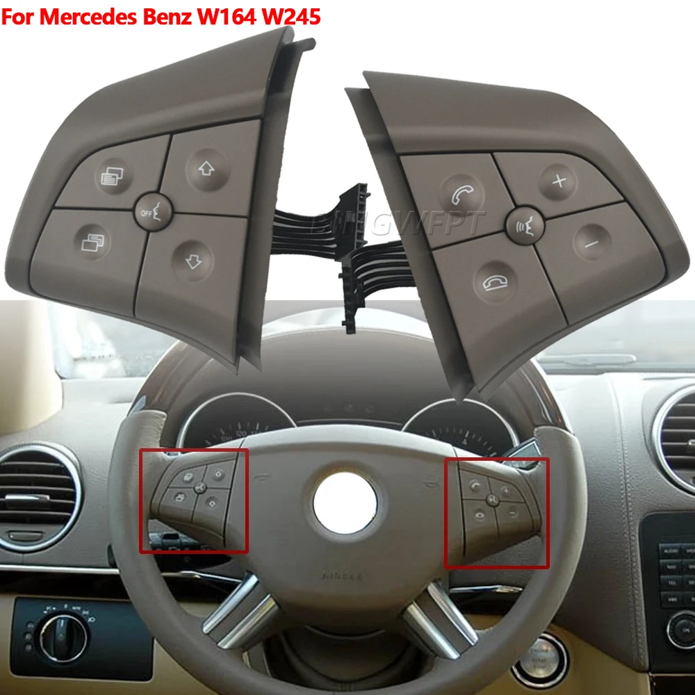 Car Multi-function Steering Wheel Switch Button For Mercedes Benz W164 W245 W251 ML GL 300 350 400 450 2006-2009