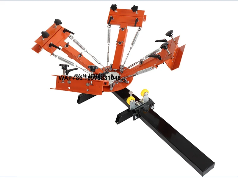 

Screen Printing Equipment All Over Flat 4 Color and 1 Station Silk Manual Screen Printing T-shirt Kit