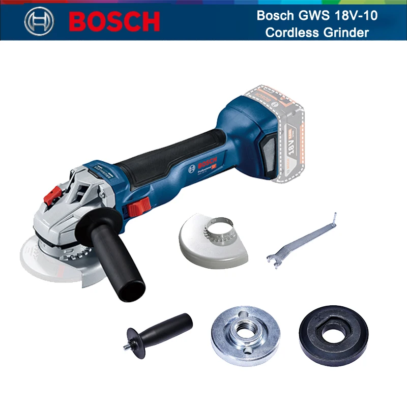 BOSCH GWS 180-LI Angle Grinder Cordless Rechargeable Grinding Cutting Machine Polisher Power Tool Professional GWS 180 LI