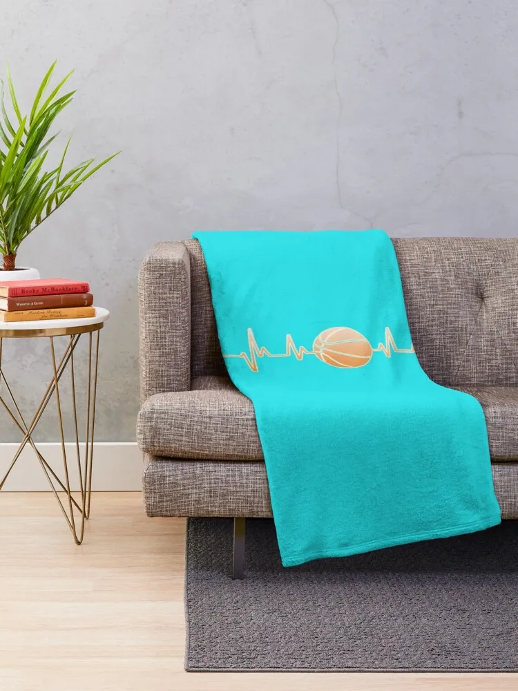 Basketball Heartbeat Funny Throw Blanket Fashion Sofas Blankets Sofas Of Decoration Custom for winter Blankets