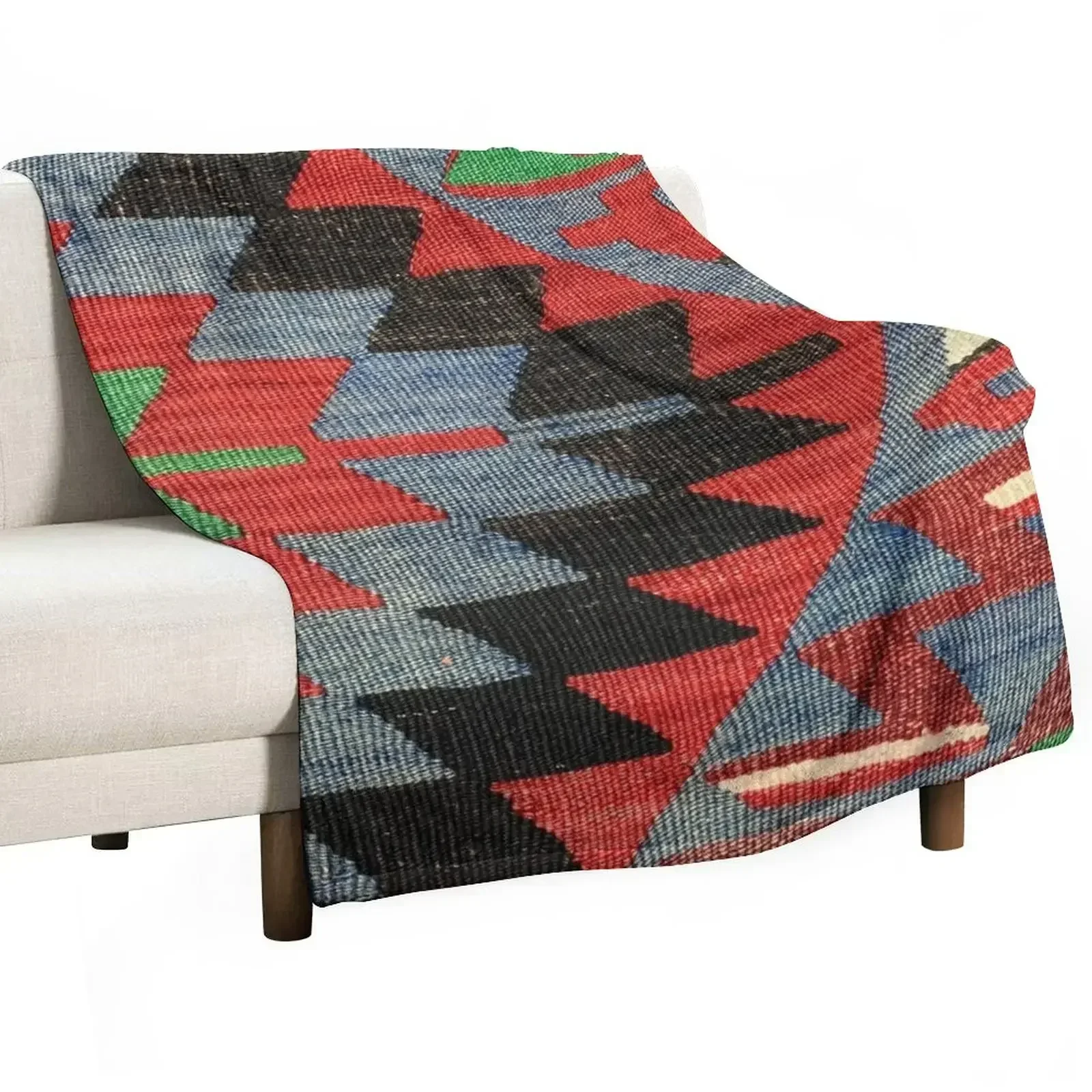 Decorative Esme Kilim, Navaho Weave, Woven Textile, Persian Carpet Throw Blanket Soft Big Heavy Softest Blankets