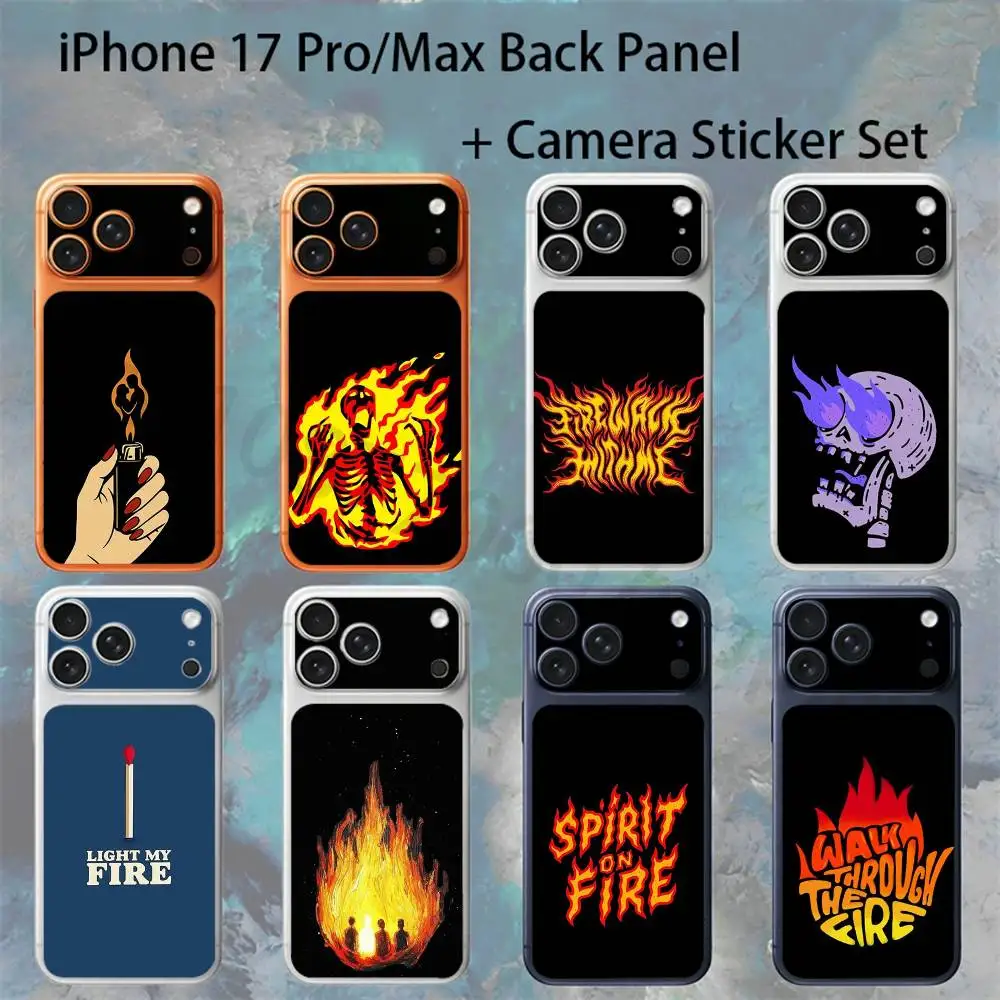 

Light my fire For iPhone 17proMax/17pro Full Cover Decal Skin Wrap Colorful Rear Protective Sticker Film