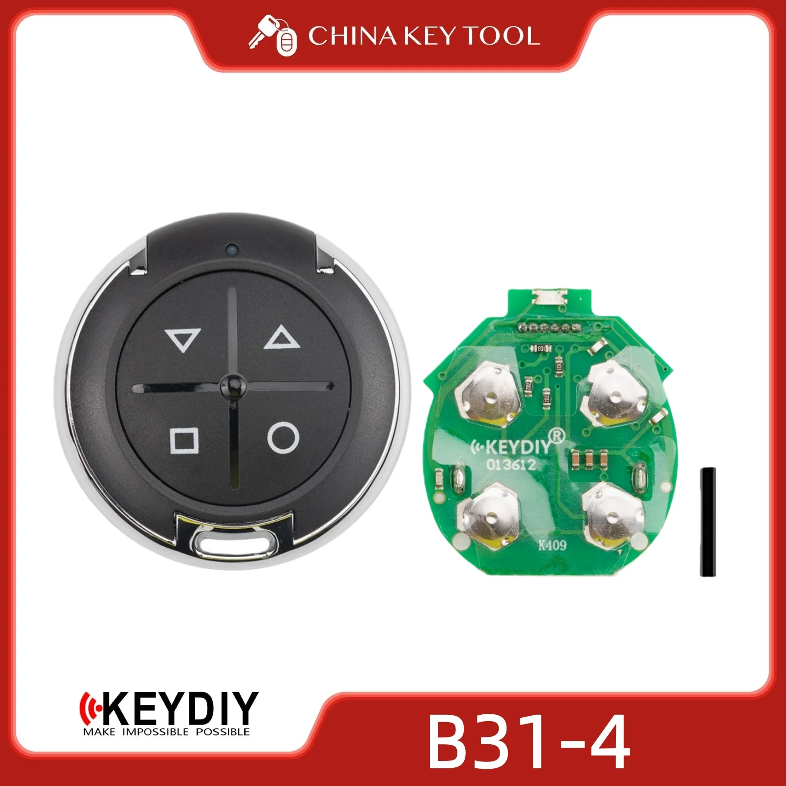 

KEYDIY KD B31-4 Символ Версия Универсальный дистанционный ключ 4-кнопочный гаражный тип
