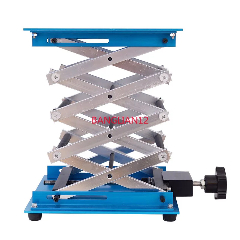 Height-up manual small lift table, aluminum oxidation platform