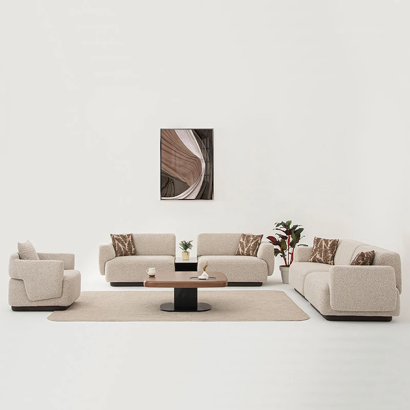 غرفة المعيشة الحديثة طقم أريكة النسيج الداخلية أريكة شقة مول فندق #3